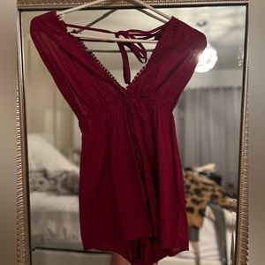 Backless romper